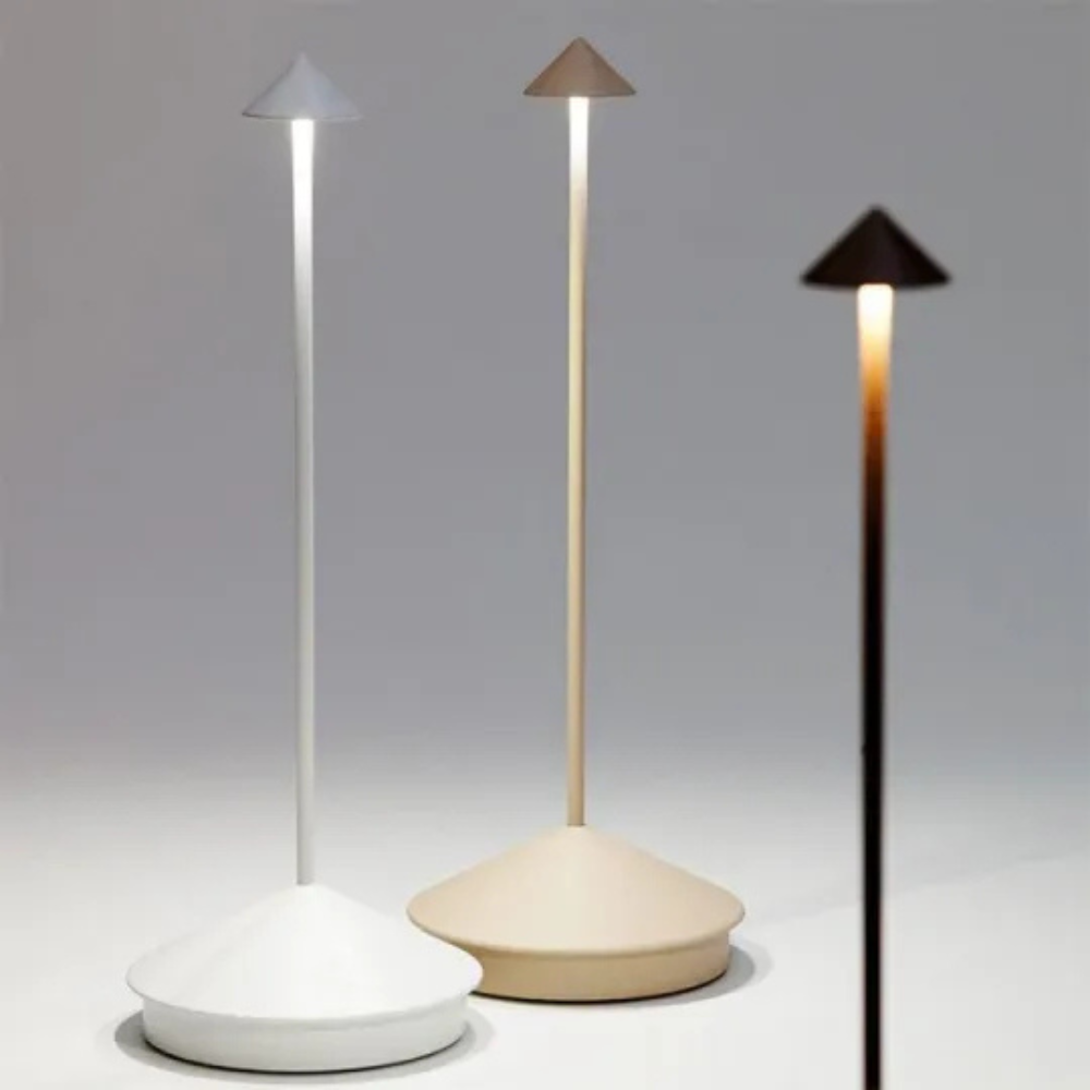 Brushed Aluminum Cordless LED Table Lamp | Velzora
