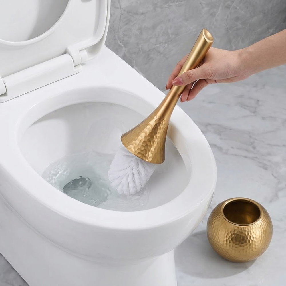 Escobilla de baño con base discreta en ABS resistente | Velzora