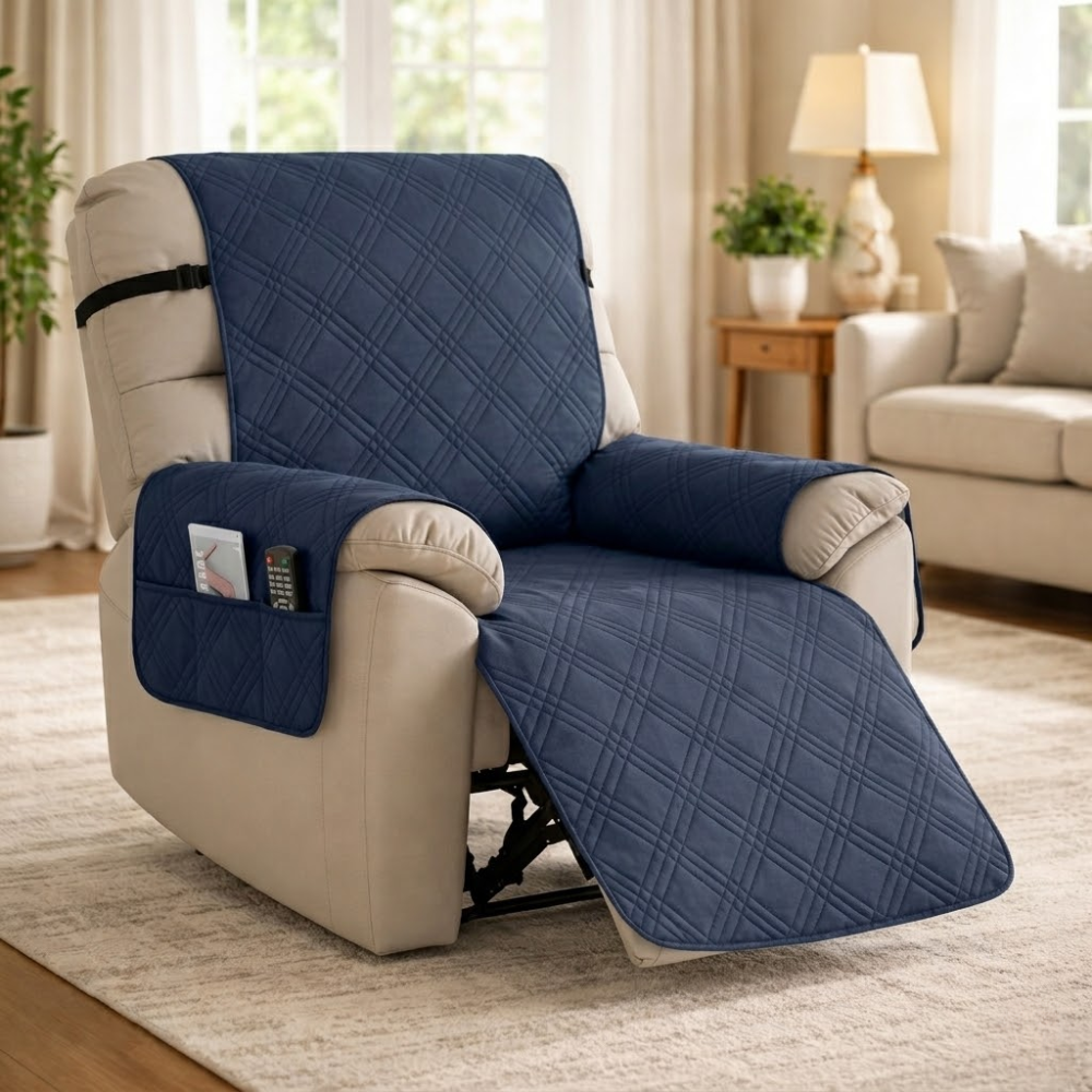 Waterproof protective cover for quilted recliner chair | Velzora