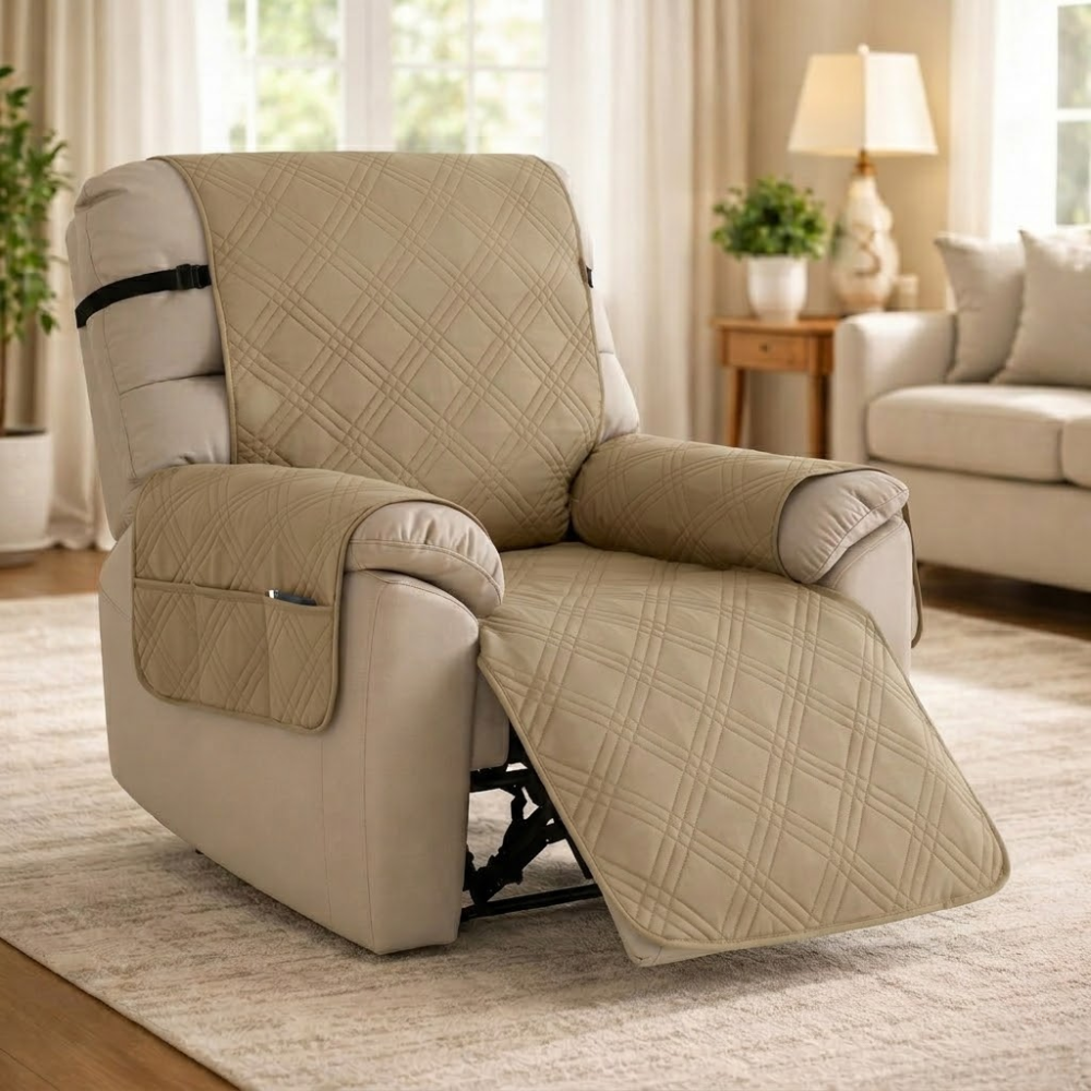 Waterproof protective cover for quilted recliner chair | Velzora