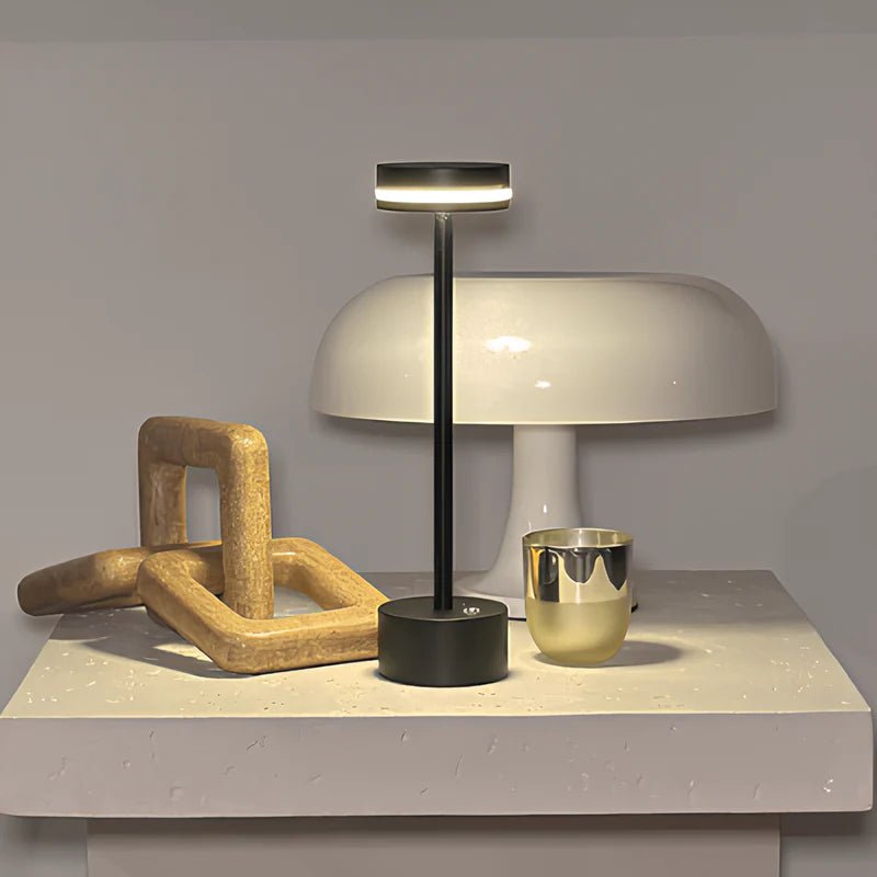 Velzora - Lampe de table aluminium rechargeable, intensité réglable | Velzora