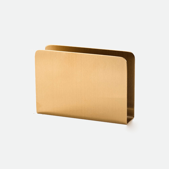 Velzora - Porte-serviettes de table en acier doré au design sculptural | Velzora