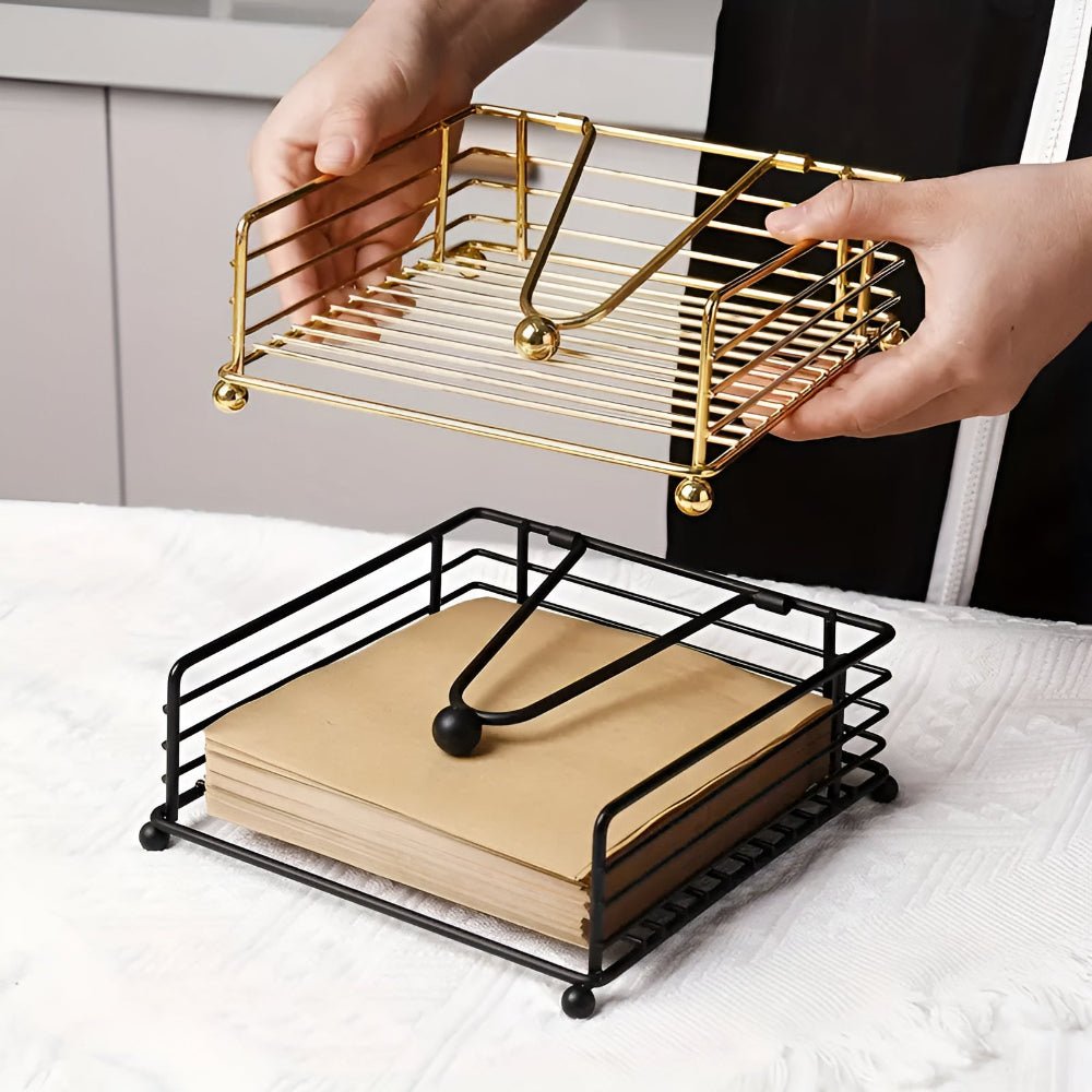 Velzora - Porte-serviettes de table en fer au design épuré | Velzora