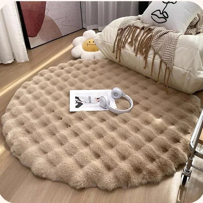 Velzora - Tapis rond en polyester doux et antidérapant | Velzora