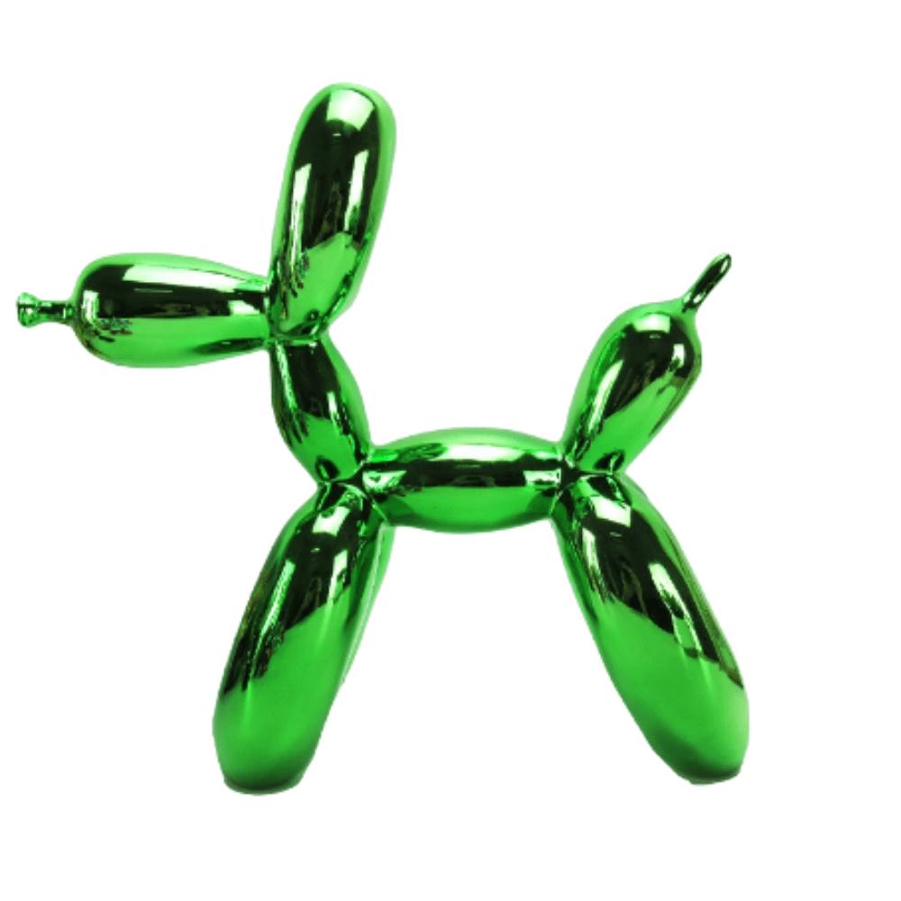 Velzora - Statue décorative chien ballon en résine brillante | Velzora