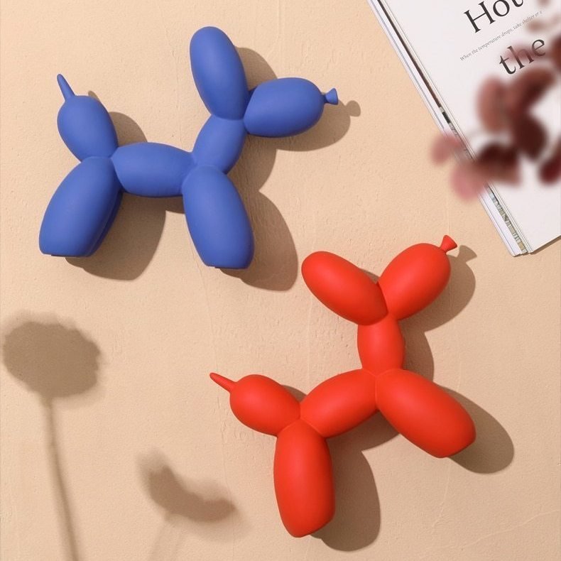 Velzora - Sculpture décorative en résine finition lisse forme ballon chien | Velzora