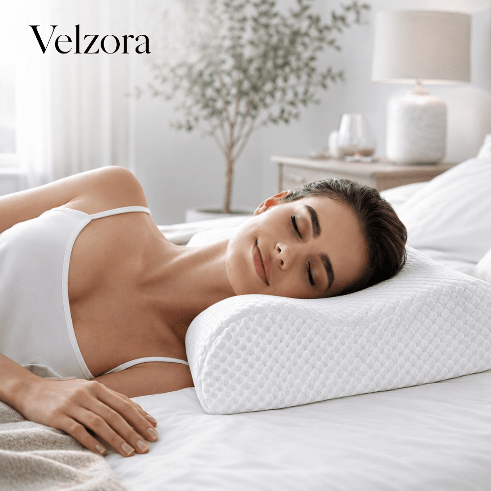 Velzora - Oreiller en mousse à mémoire de forme douce