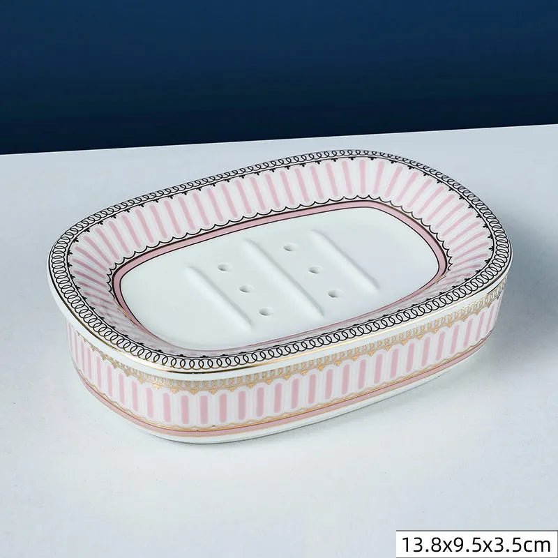 Velzora - Porte-savon décoratif en céramique style Art Déco | Velzora
