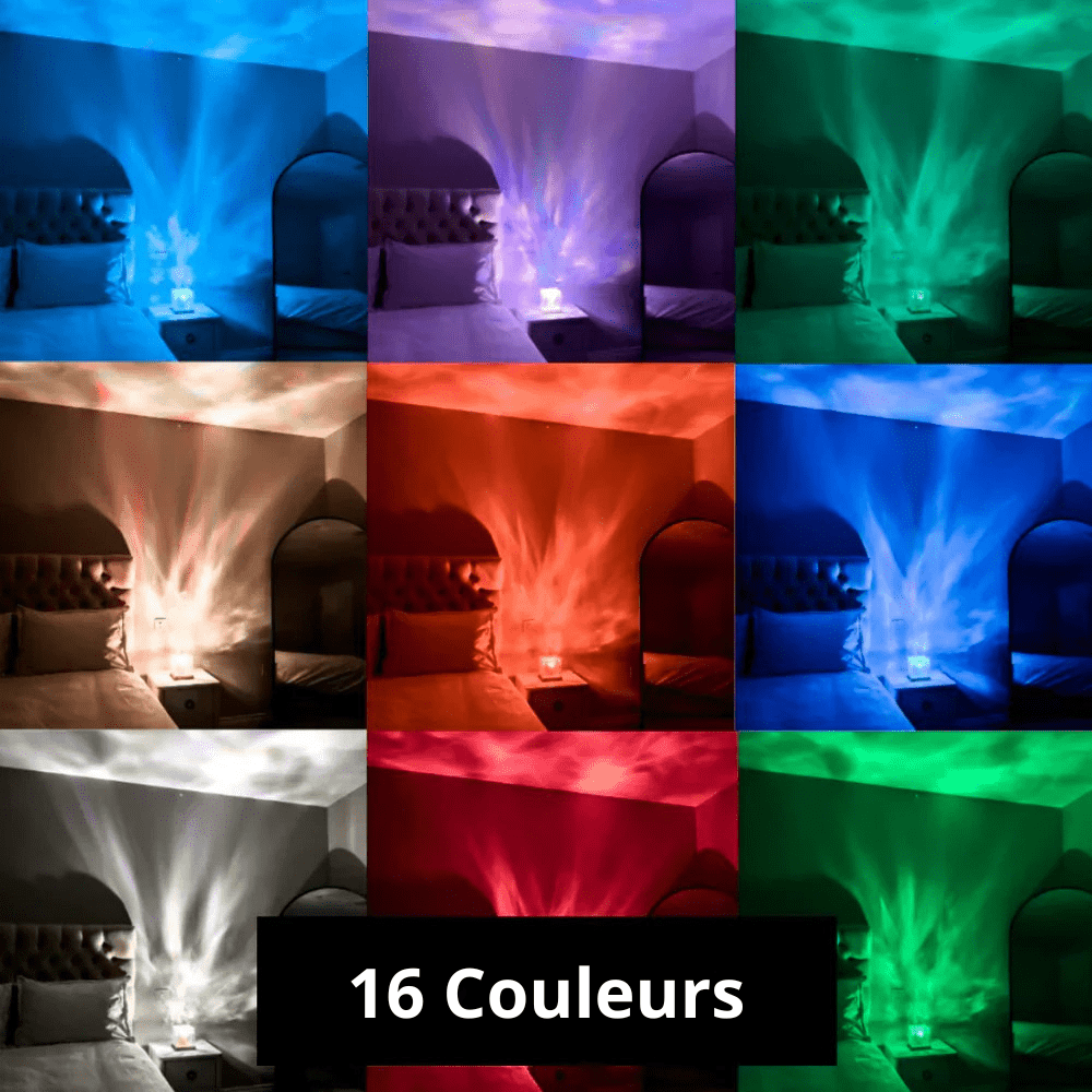 Velzora - Lampe d’ambiance multicolore au fini givré pour salon ou chambre | Velzora