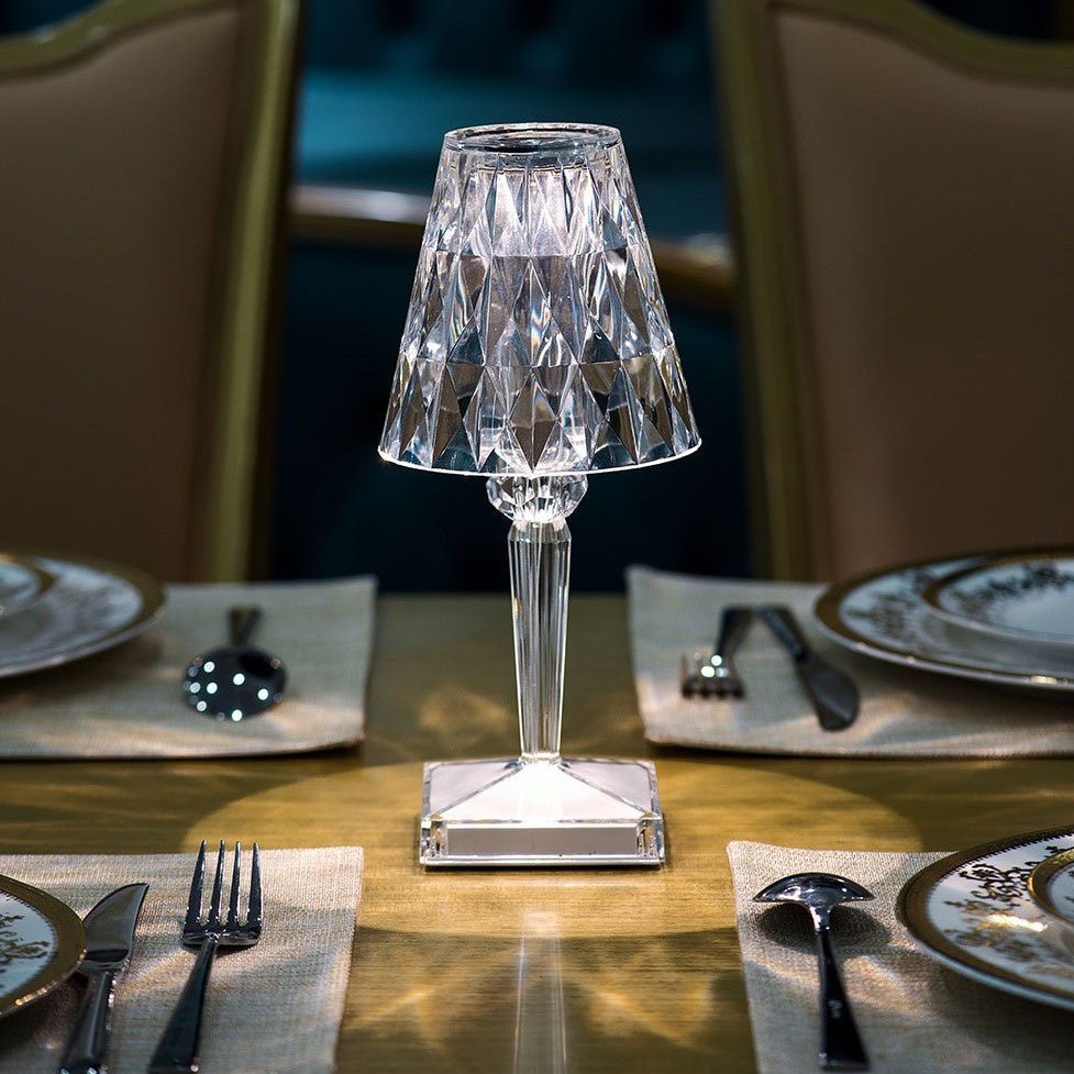 Velzora - Lampe de table en cristal acrylique texturé | Velzora