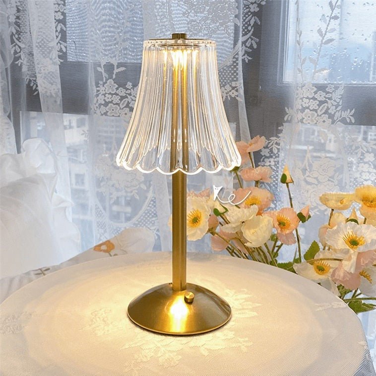 Velzora - Lampe de table cristalline en aluminium brossé | Velzora