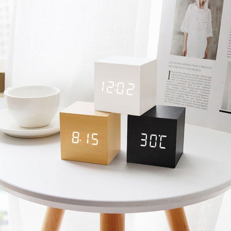 Velzora - Réveil LED en bois minimaliste avec affichage numérique | Velzora