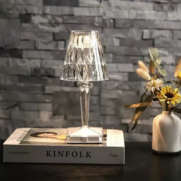 Velzora - Lampe de table en cristal acrylique texturé | Velzora