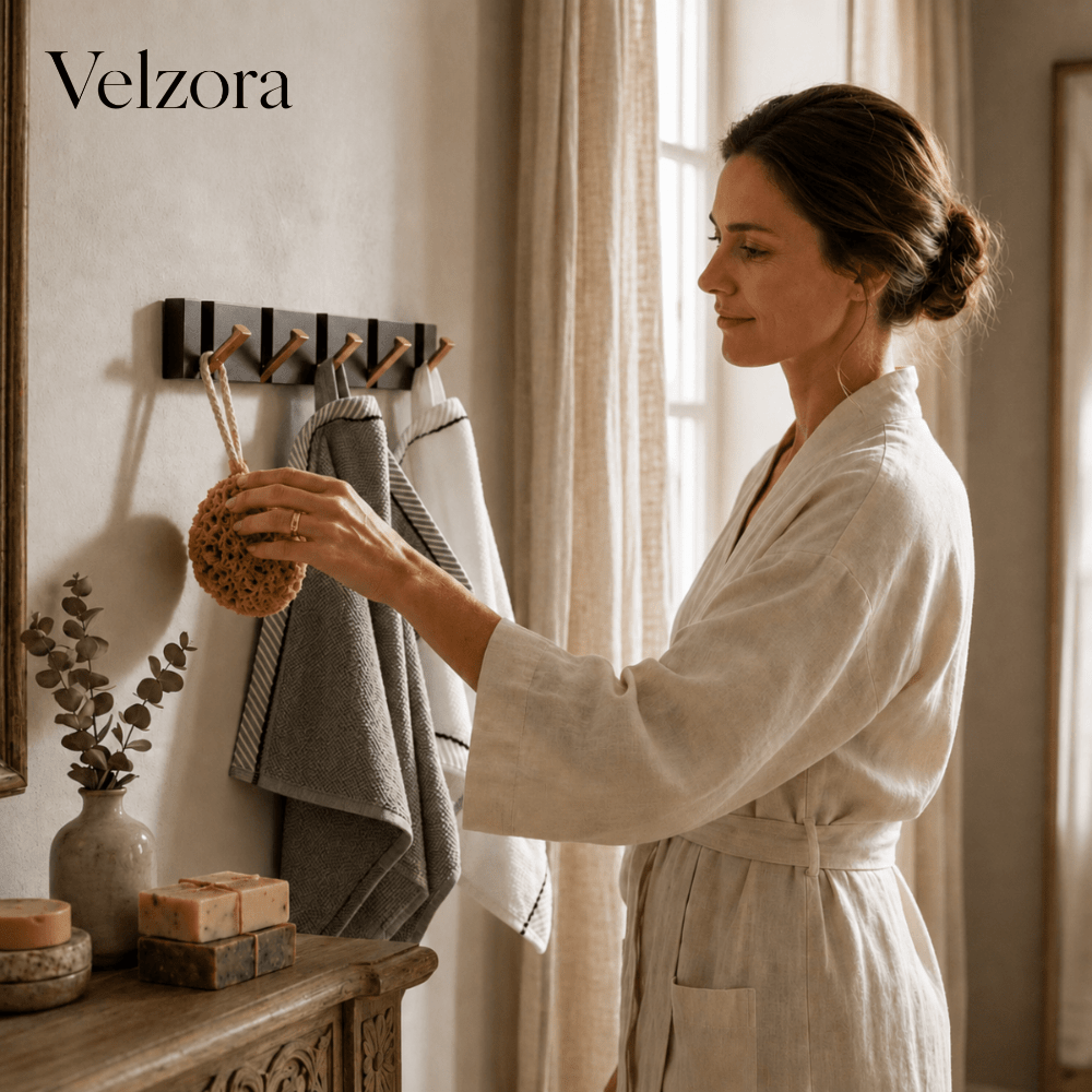 Velzora - Patère murale pliante en acier minimaliste | Velzora