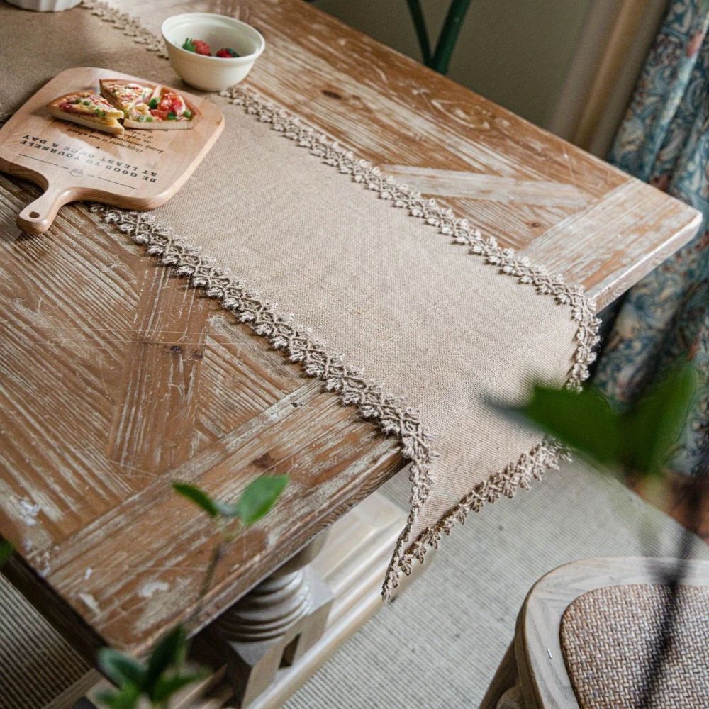 Velzora - Chemin de table en jute naturel tissé | Velzora