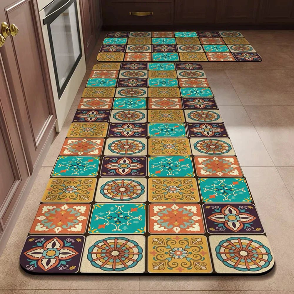 Velzora - Tapis de cuisine antidérapant en textile texturé | Velzora
