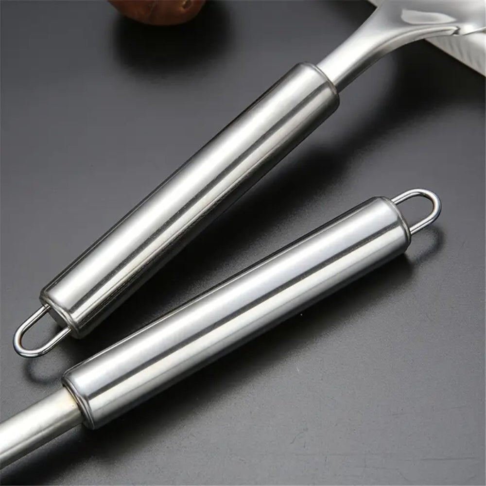 Velzora - Set d’ustensiles de cuisine en acier inoxydable, finition brossée