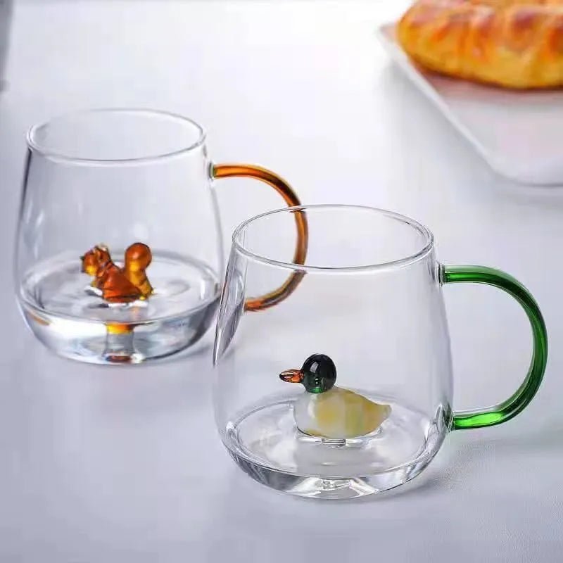 Velzora - Tasse en verre borosilicate avec motif animal 3D | Velzora