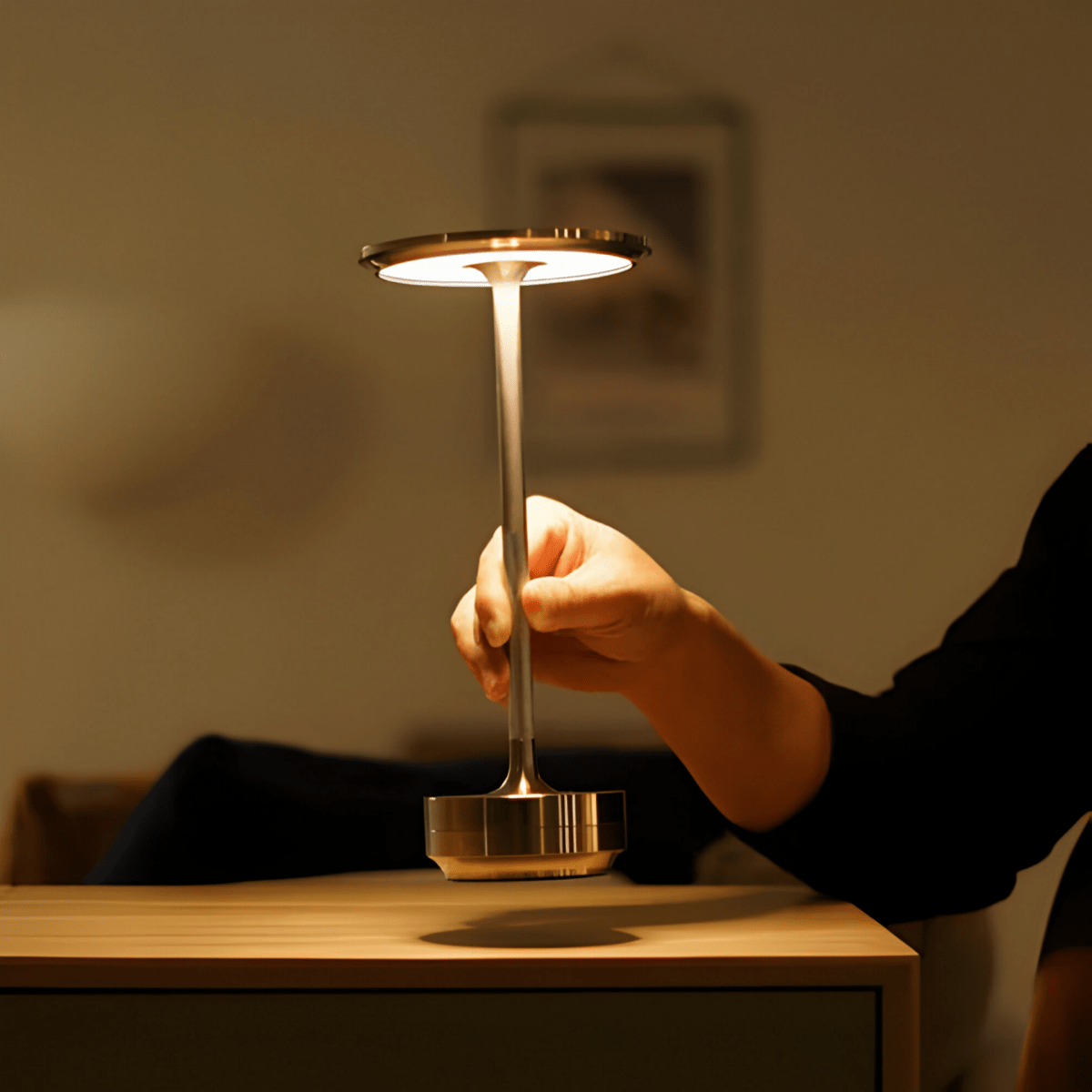 Velzora - Lampe de table sans fil en métal – Dimmable avec commande tactile | Velzora