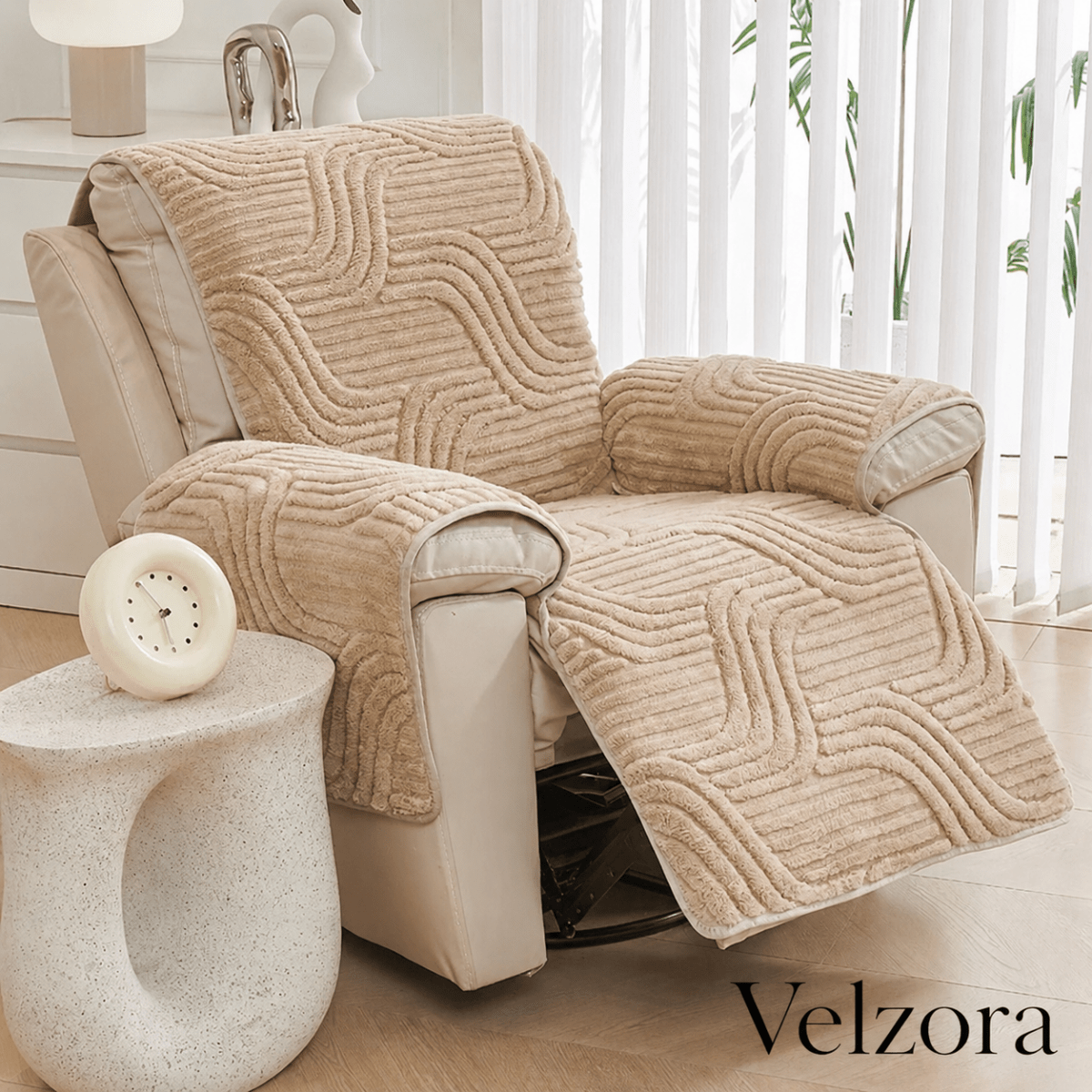 Velzora - Housse de fauteuil inclinable en microfibre épaisse | Velzora