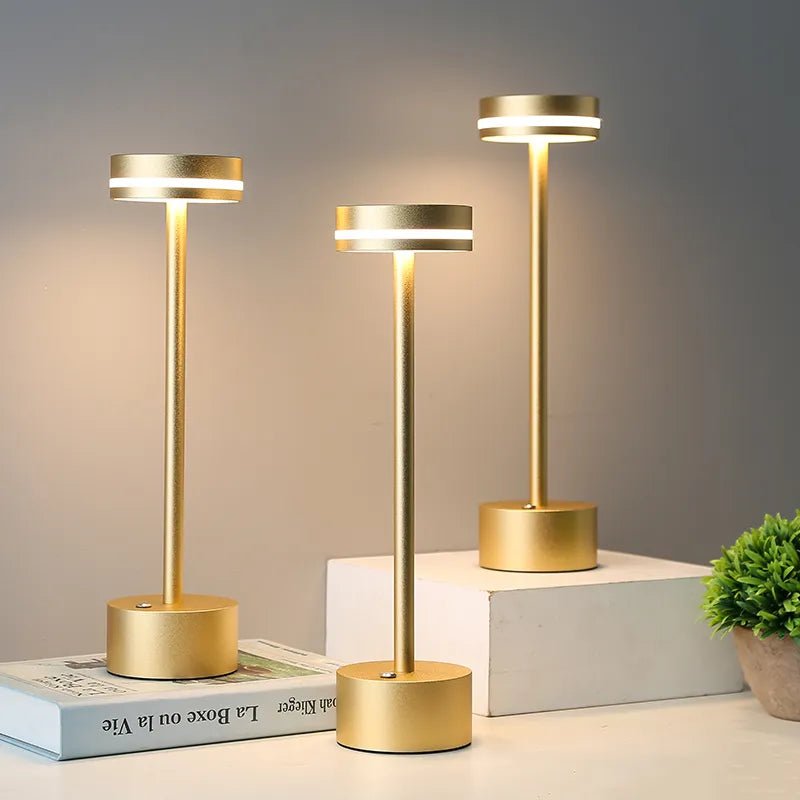 Velzora - Lampe de table aluminium rechargeable, intensité réglable | Velzora
