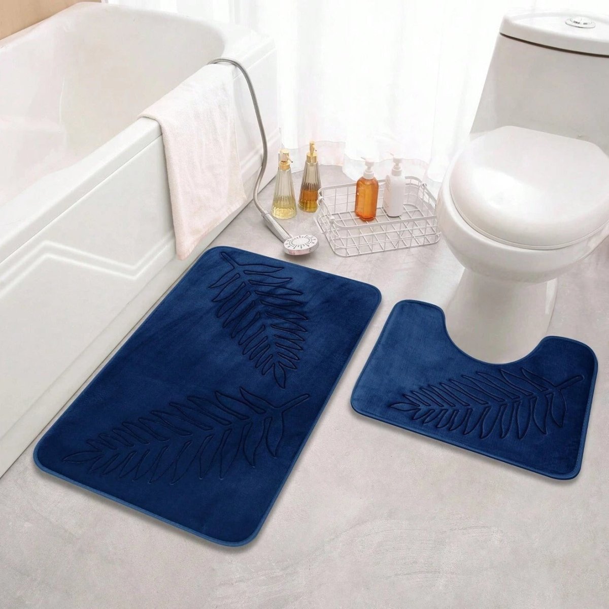 Velzora - Tapis de bain en mousse à mémoire de forme – Surface veloutée absorbante | Velzora
