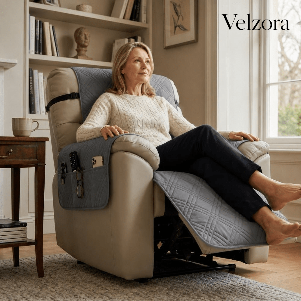 Velzora - Housse protectrice imperméable pour fauteuil relax matelassé | Velzora