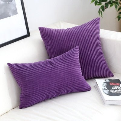 Velzora - Housse de coussin en velours côtelé doux et texturé | Velzora