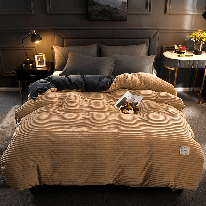 Velzora - Housse de couette en velours texturé – Toucher doux et chaleureux | Velzora