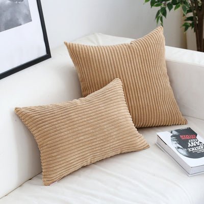 Velzora - Housse de coussin en velours côtelé doux et texturé | Velzora