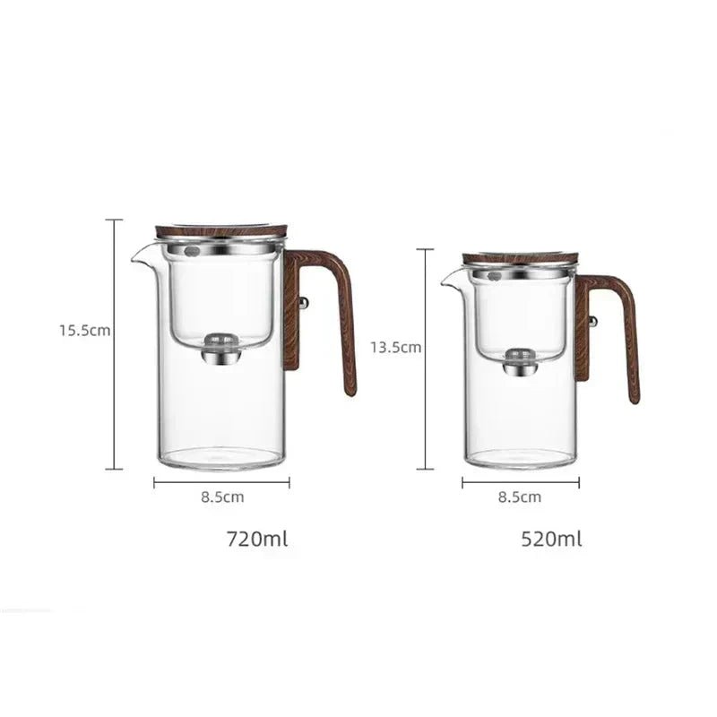 Velzora - Théière en verre borosilicaté – Infuseur acier et poignée bois | Velzora