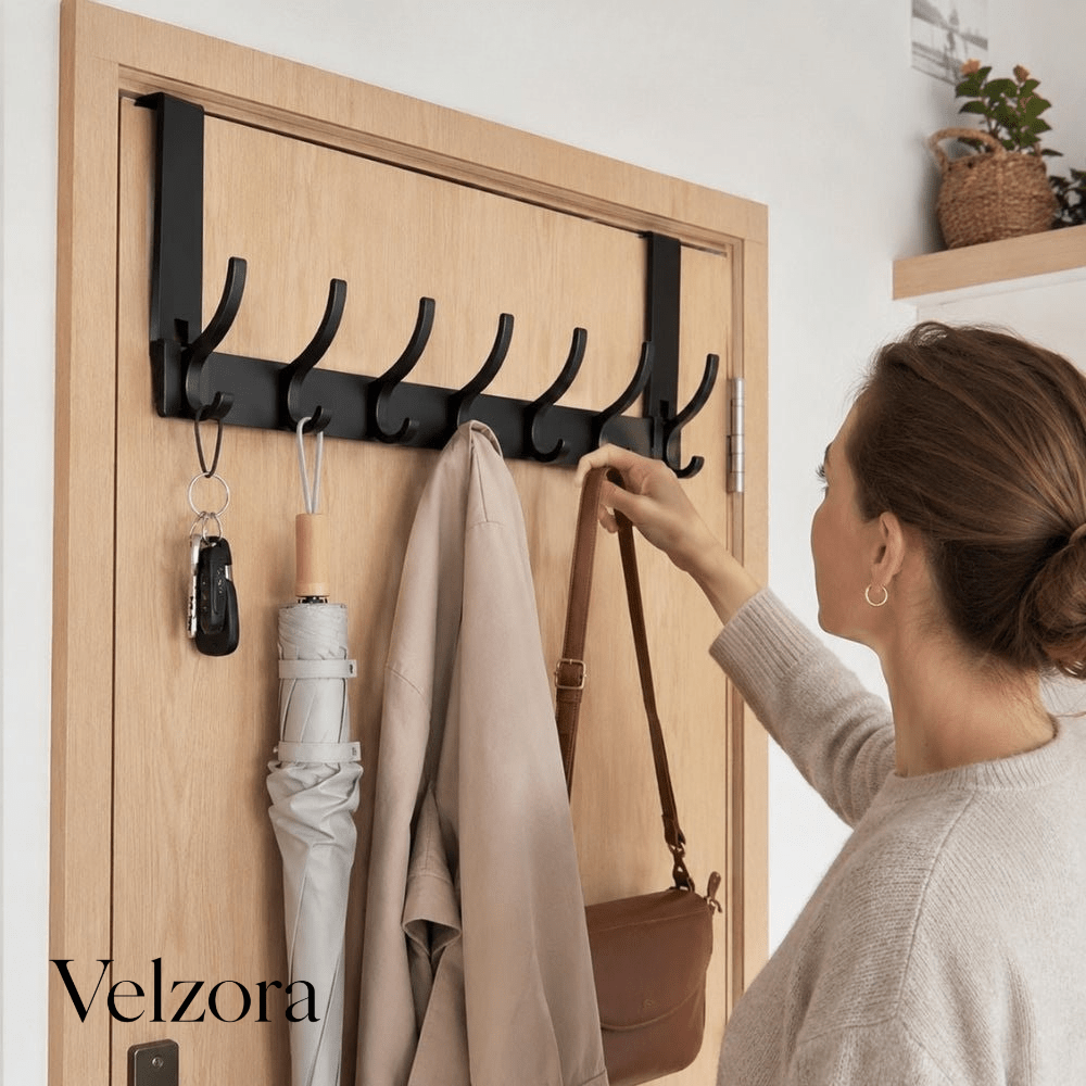 Velzora - Crochet porte-vêtement en aluminium minimaliste | Velzora