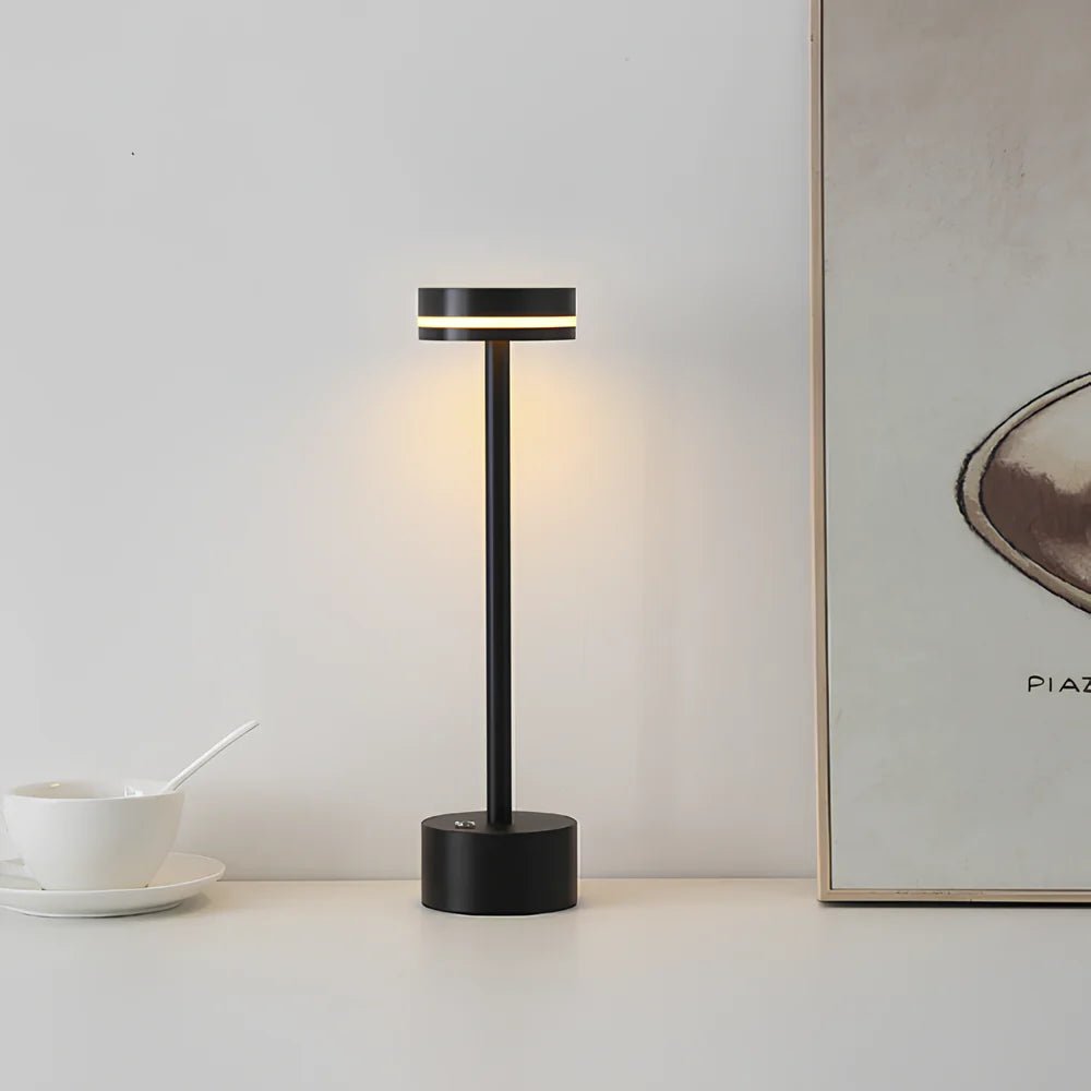 Velzora - Lampe de table aluminium rechargeable, intensité réglable | Velzora