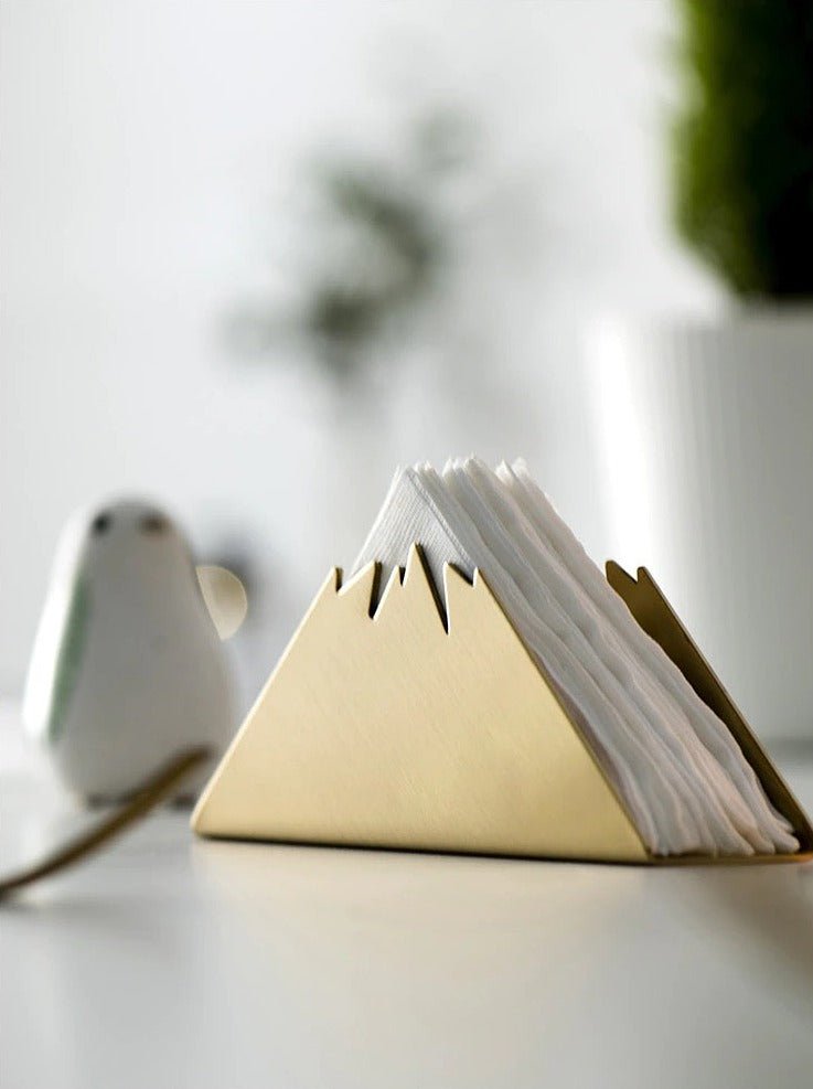 Velzora - Porte-serviettes de table en acier doré au design sculptural | Velzora