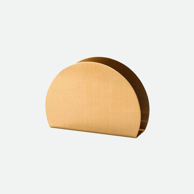 Velzora - Porte-serviettes de table en acier doré au design sculptural | Velzora