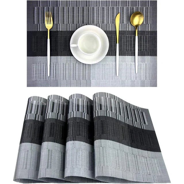 Velzora - Set de sets de table tissés lavables – Surface résistante à la chaleur | Velzora