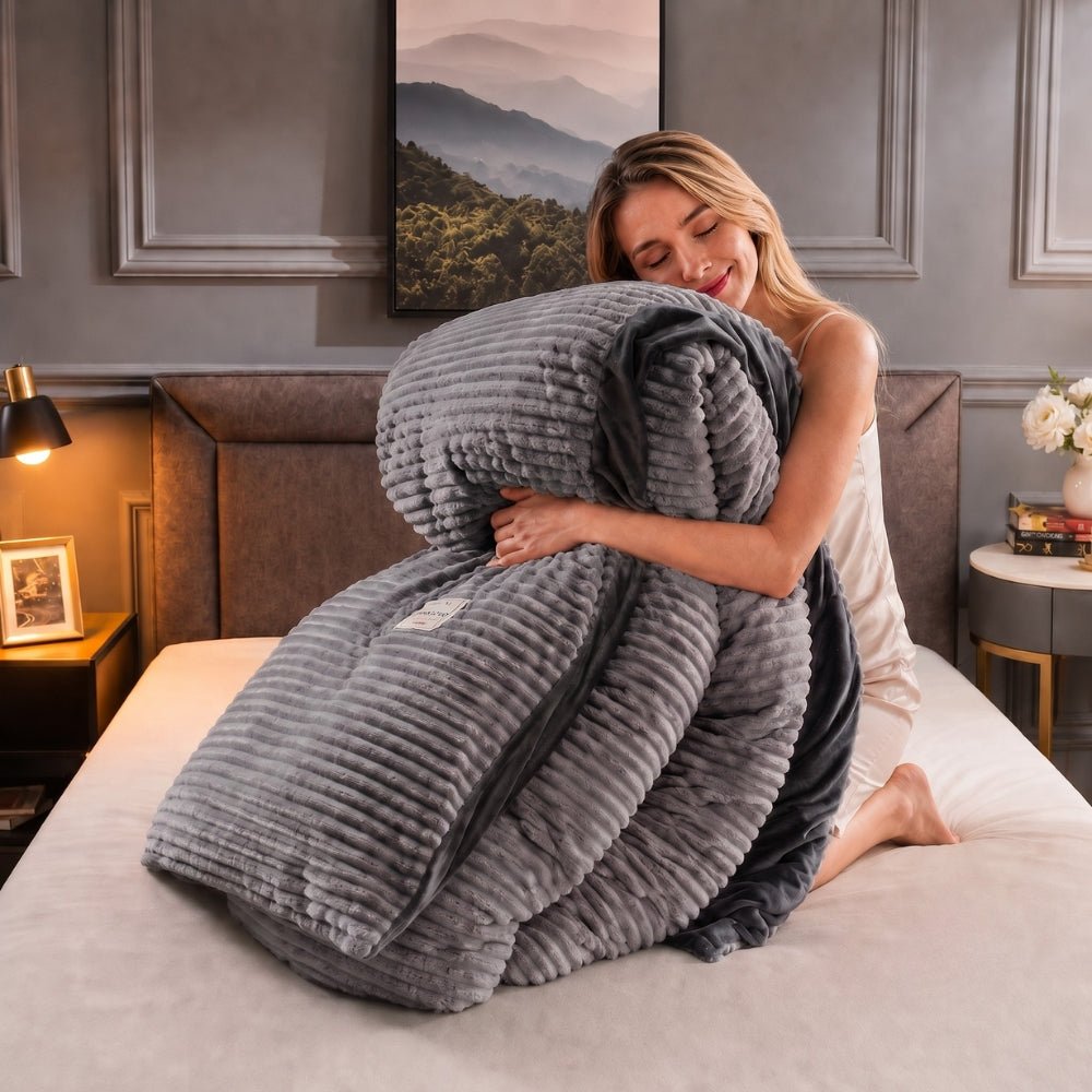 Velzora - Housse de couette en velours texturé – Toucher doux et chaleureux | Velzora