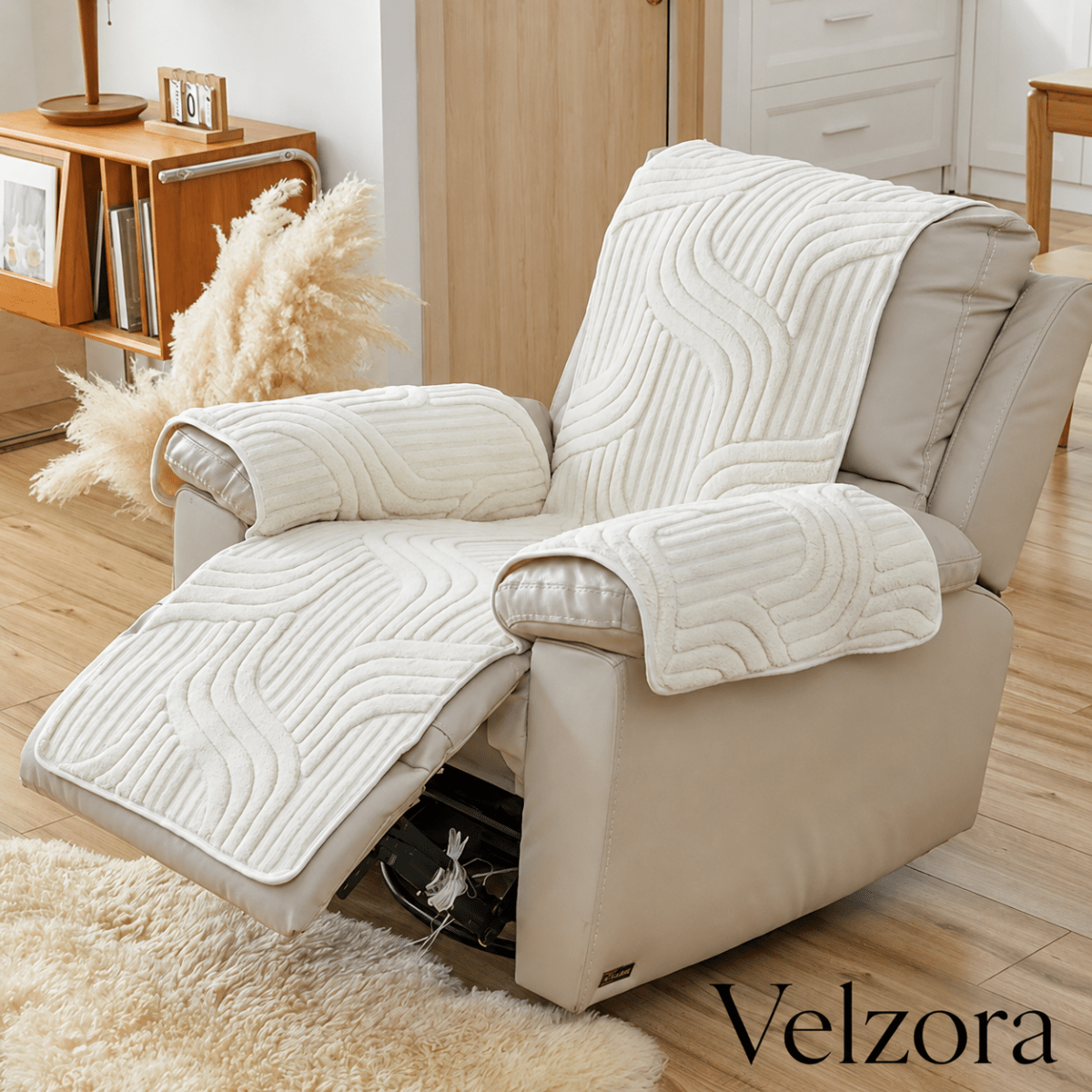 Velzora - Housse de fauteuil inclinable en microfibre épaisse | Velzora