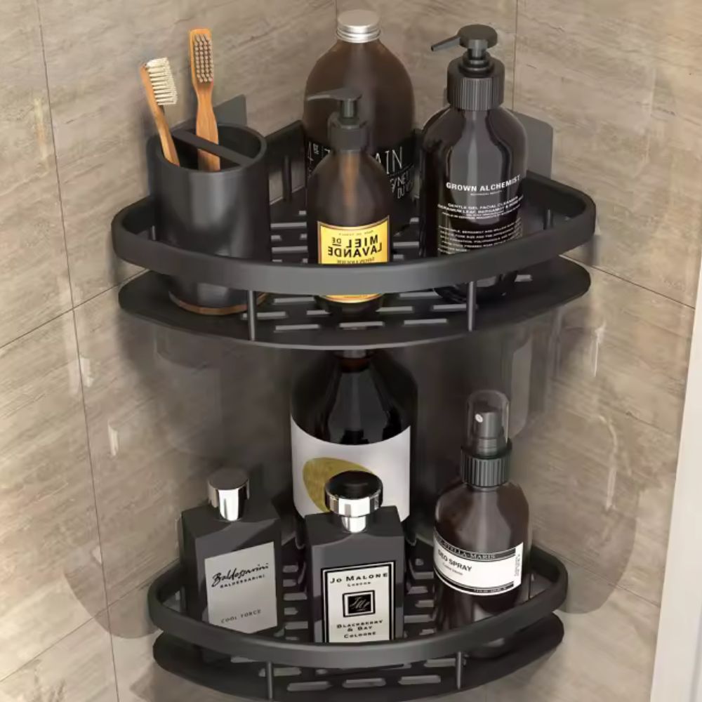 Velzora - Étagère murale en aluminium mat pour douche | Velzora