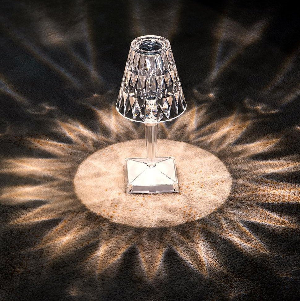 Velzora - Lampe de table en cristal acrylique texturé | Velzora