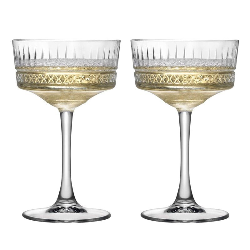 Velzora - Lot de 2 verres à cocktail en verre soufflé | Velzora