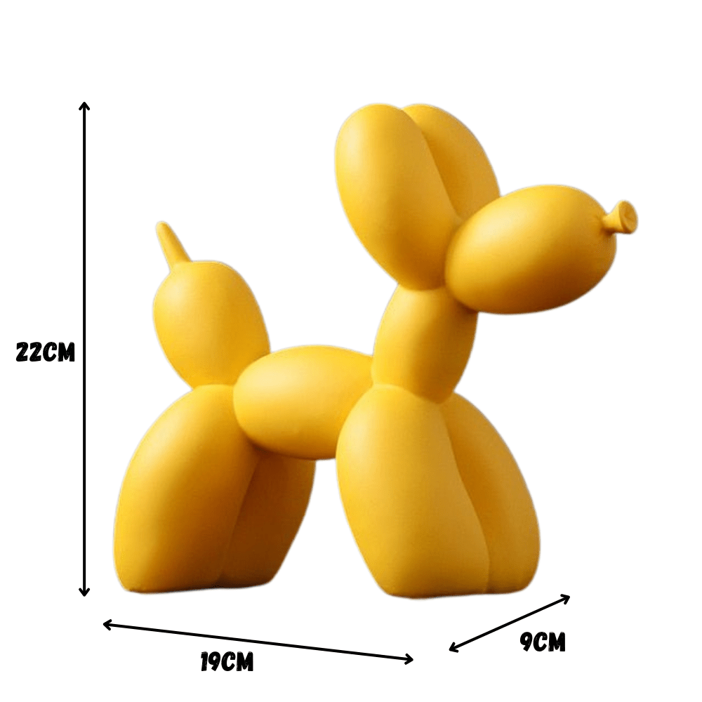 Velzora - Sculpture décorative en résine finition lisse forme ballon chien | Velzora
