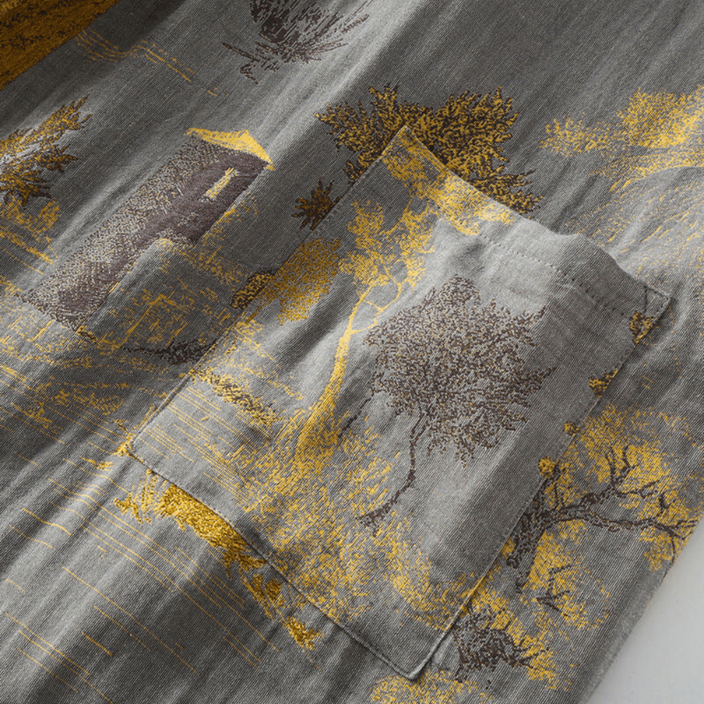 Velzora - Peignoir kimono en coton gaufré naturel à coupe ample | Velzora