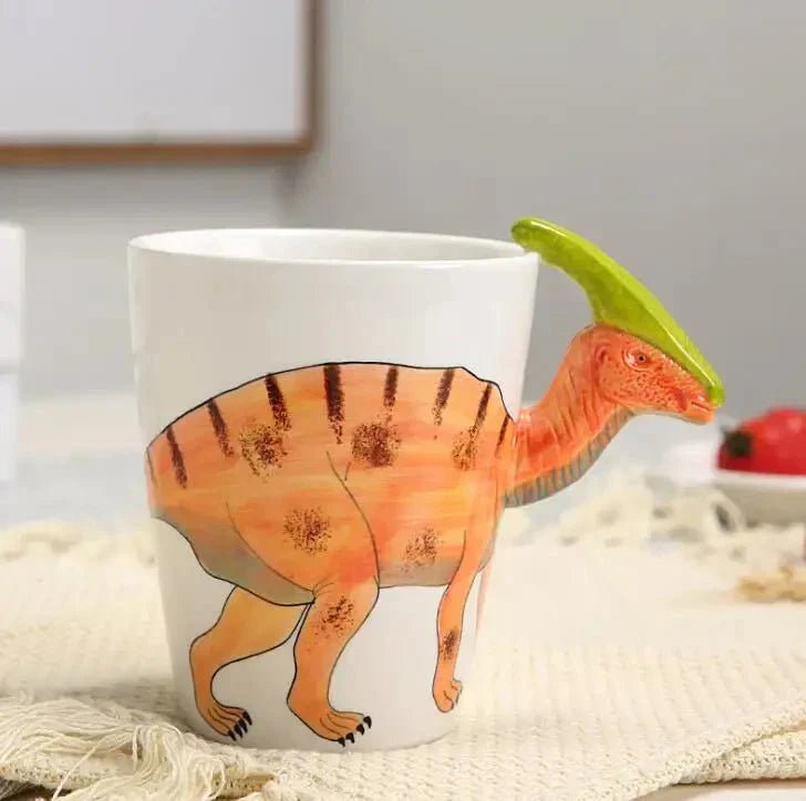 Velzora - Mug en céramique peint à la main – Motif dinosaure ludique | Velzora