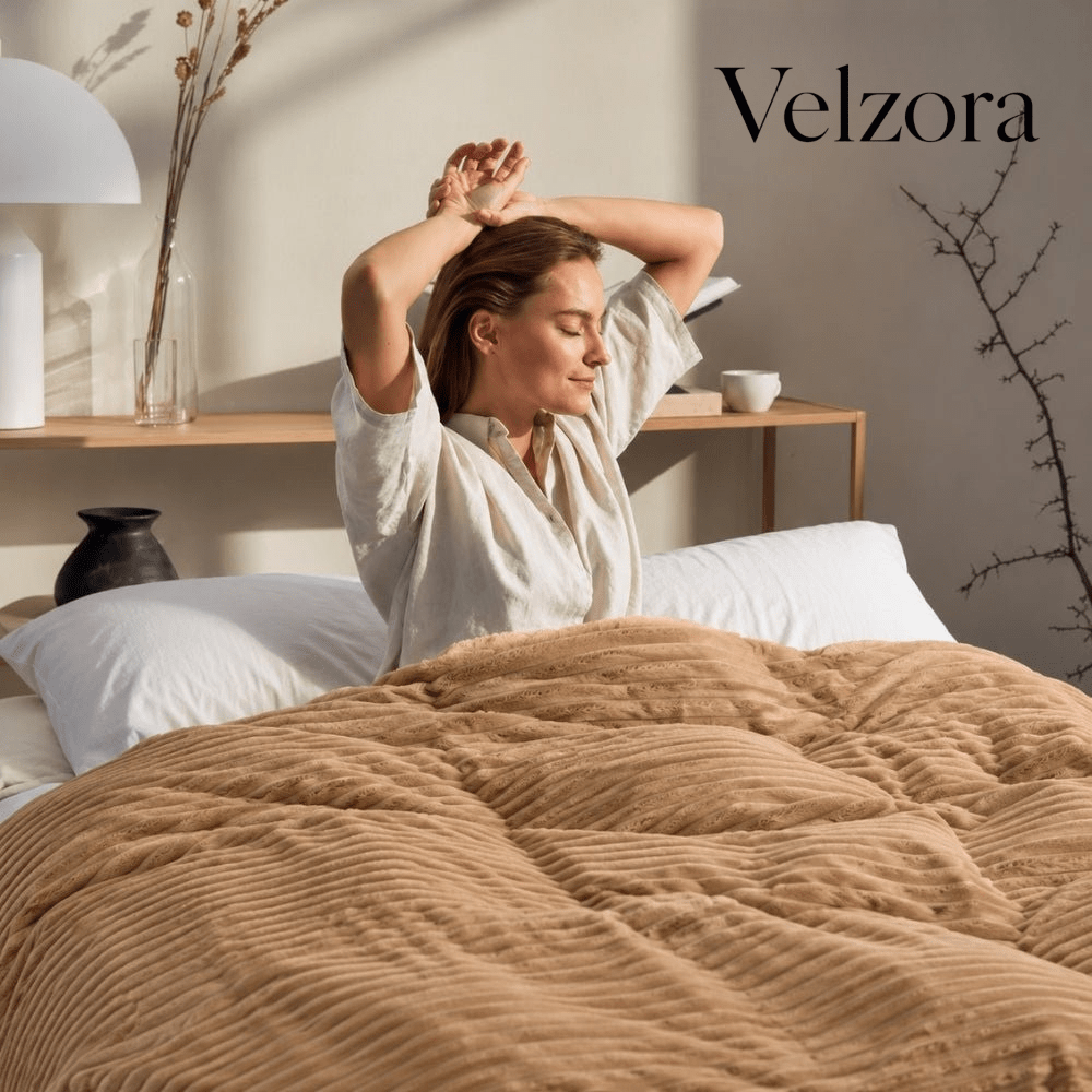 Velzora - Housse de couette en velours texturé – Toucher doux et chaleureux | Velzora