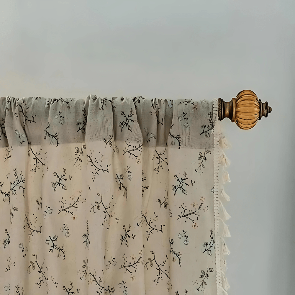 Velzora - Rideau en dentelle florale semi-occultant patchwork