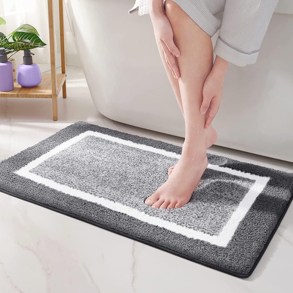 Velzora - Tapis de bain antidérapant à bordure moderne | Velzora