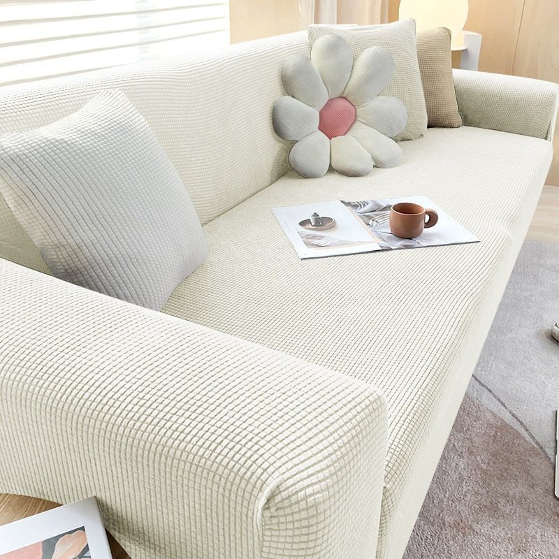 Velzora - Housse de canapé extensible en tissu texturé | Velzora