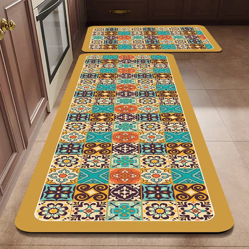 Velzora - Tapis de cuisine antidérapant en textile texturé | Velzora