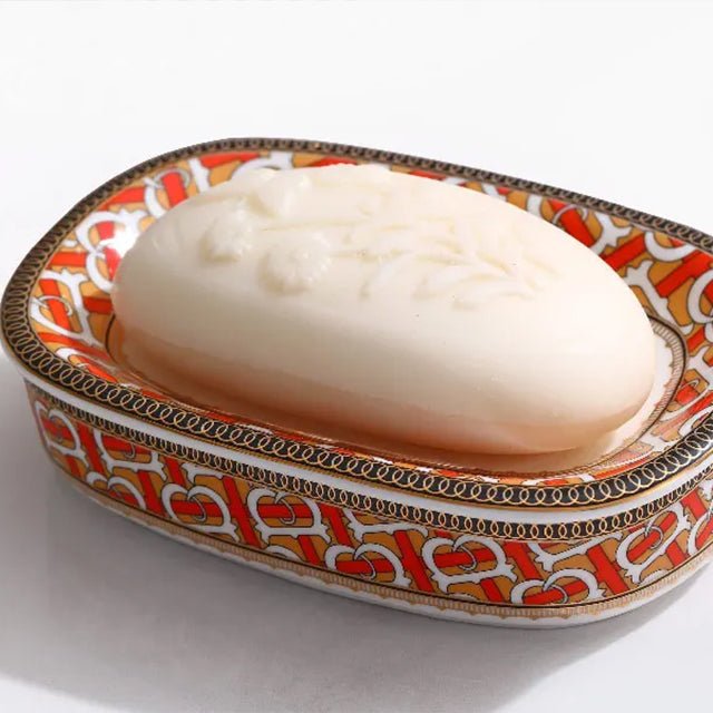 Velzora - Porte-savon décoratif en céramique style Art Déco | Velzora
